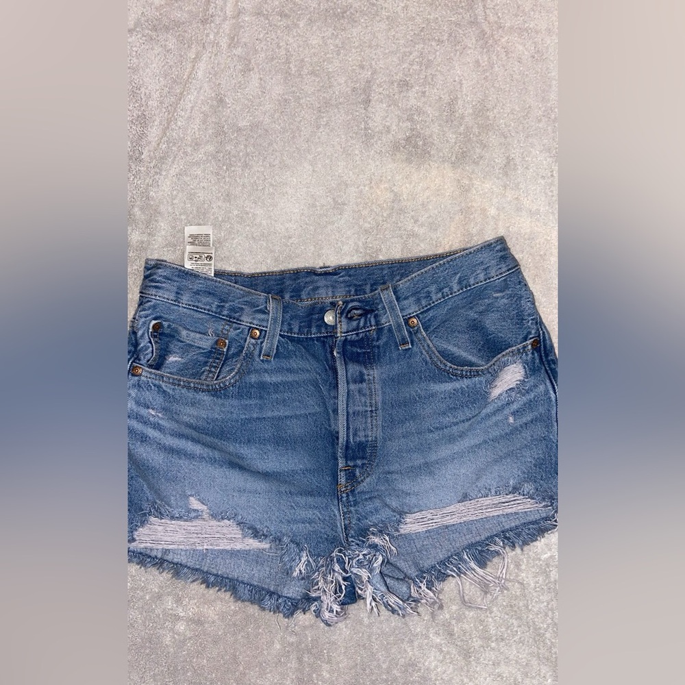 Levi  Blue Women's Shorts 501 waist 30